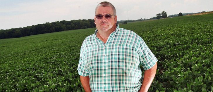 Joe Mohr of Greenfield, Indiana, said he expects less than 60 percent of his usual crop this year. He said the corn in his area of eastern Indiana has small deformed cobs. | Michael Raine photo