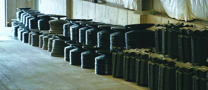 Ingersoll boron steel discs manufactured in Hamilton, Ont., are destined for assembly on the I series Salford vertilcal tillage tools | Mke Raine photo