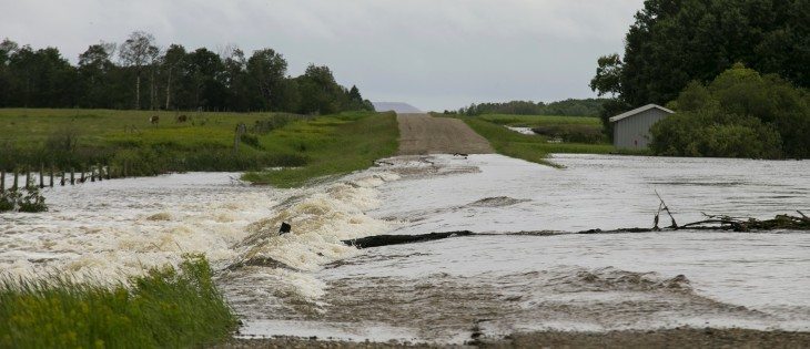 Century Road closure, 21 Km. south of Langenburg, Sask.  |  Robin Booker photo
