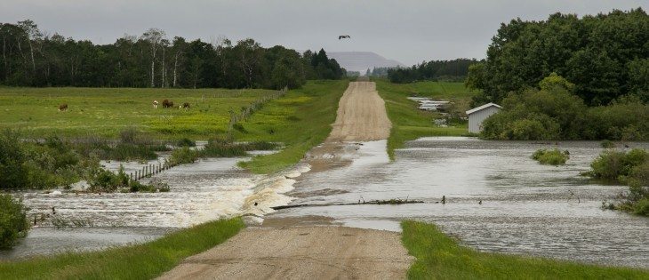 Century Road closure, 21 Km. south of Langenburg, Sask.  |  Robin Booker photo