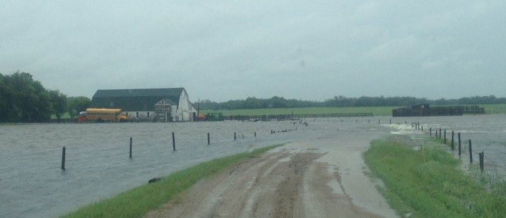 Redvers, Sask., didn't used to be lakefront property. Heavy rains met saturted soil and the combination has created lakes in southeastern Saskatchewan. | Shawna Sandborn photo