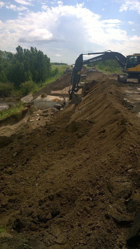 Highway 16 washout 1 km west of Elfros, Sask. | photo courtesy Sask. Ministry of Highways and Infrastructure