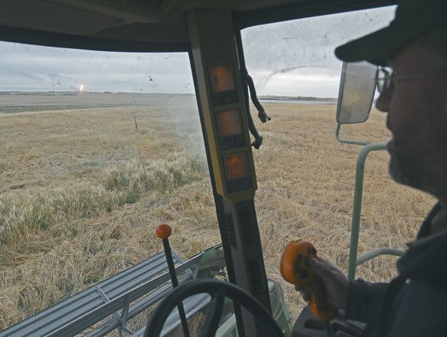 A view from inside Hannotte’s combine. | William DeKay photo