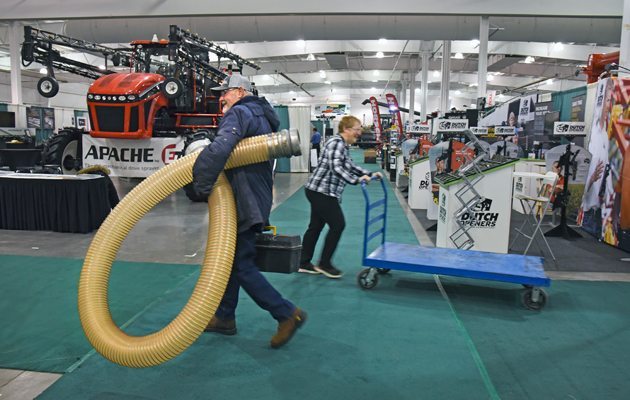 Last minute preparations for Crop Production Week. | William DeKay photo