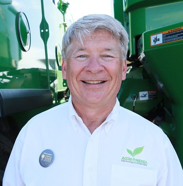 Robert Saik, CEO of Agri-trend, said there will be an entry fee and a verification cost producers will have to pay to participate in the Canola 100 contest. The contest will run during the 2016, 2017 and 2018 growing seasons. Producers will also have to input crop information including crop inputs and weather information on Agri-Data, which is a online data platform owned by Agri-Trend. If at the end of the three year competition no producer is able to achieve 100 bushels per acre the competitor who had the best yield will win the use of the fleet of John Deere equipment. | Robin Booker photo