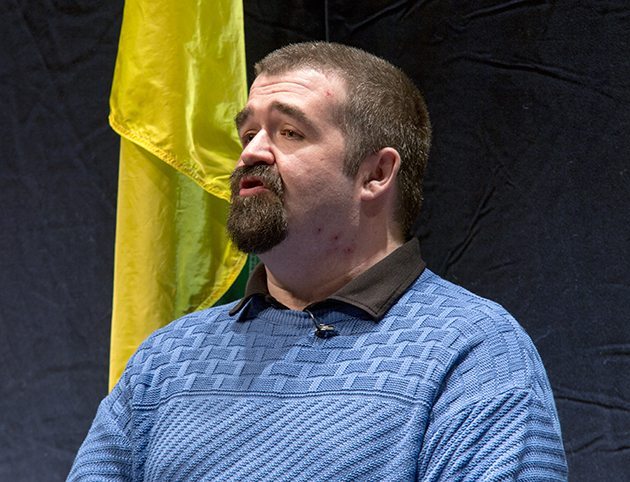 Ryan Lamarche of the Green Party of Saskatchewan, at the Why Ag Matters debate. | Robin Booker photo