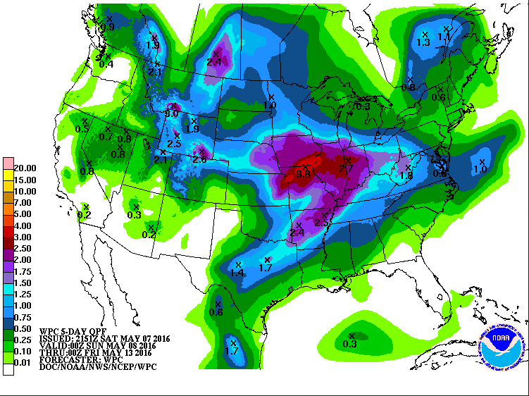 Five-day accumulation from Sunday May 8 to Thursday May 12