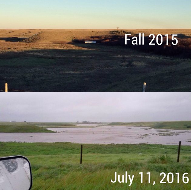 Jodi Christopher shared these photos of flooding near Swift Current, Sask. via Twitter. | Photo via Twitter, @JodiC_SK