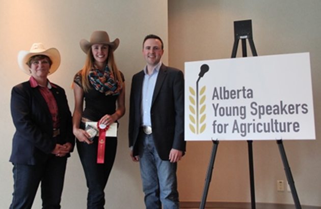 Deb Hart (AYSA), Emily Ritchie (senior winner), Eric Dalke (AYSA founder). | Photo courtesy AYSA