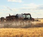 Spraying time is all about acres, not reloading. Techniques to reduce filling time allow farmers to spend more hours in the cab. A producer near Kindersley, Sask., applies a pre-harvest application of glyphosate in the first week of September. | Robin Booker photo