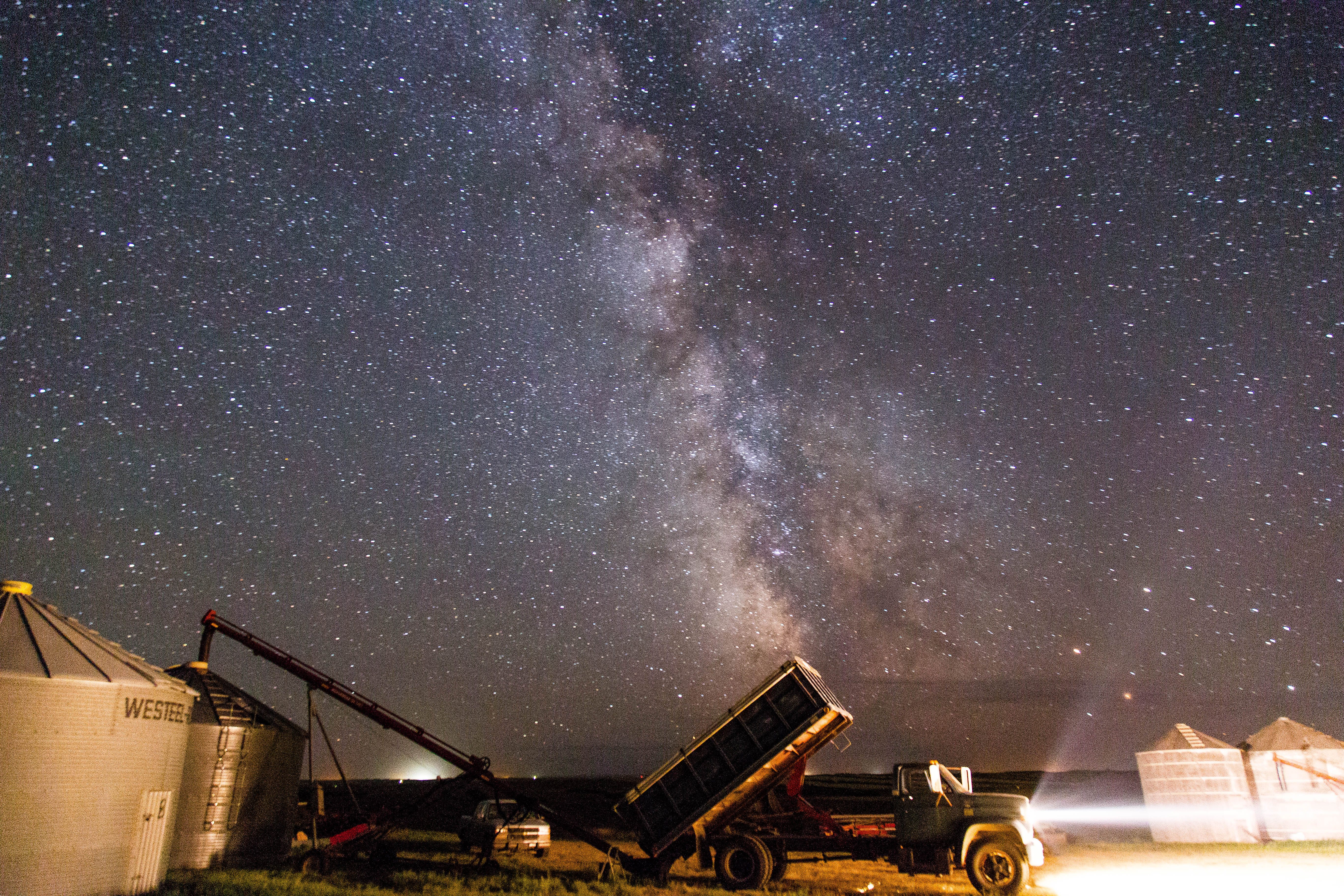 Harvest under the Milky Way in Aneroid, Sask. | Stan Noble photo