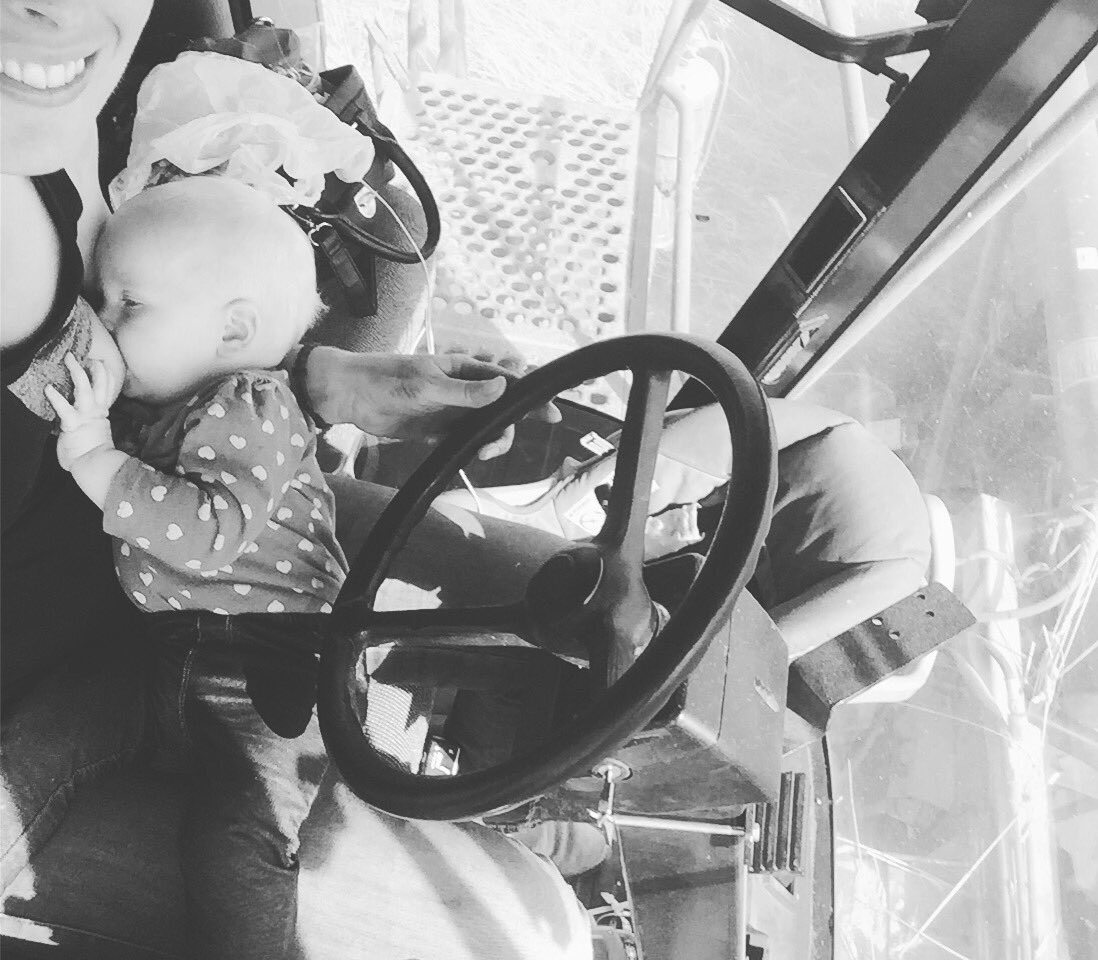 As a mom and farmer multitasking is my middle name #harvest16 #FarmHer #momlife #breastfeeding. | Megz Reynolds ‏@farmermegzz