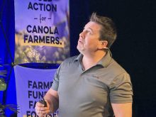 Tyler Wist from Agriculture Canada in Saskatoon speaks at Manitoba AgDays 2025.