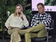 Lindsay and Chris Rauper speak about their business, the Engrained Flour Co., at last month’s Manitoba Ag Days in Brandon. | Miranda Leybourne photo