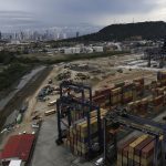 A general view of the Balboa port in Panama City.