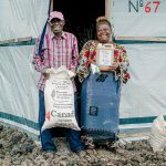 The Canadian Foodgrains Bank works with partner organizations to provide food aid and support farmers in developing countries, such as Congolese chicken farmer Rebecca (pictured - right), to grow food and support their families and communities. Photo: Canadian Foodgrains Bank/Facebook