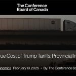 The Feb. 19 report looks at the impact on individual provinces of 25 per cent U.S. tariffs on all non-energy imports. | Screencap via conferenceboard.ca