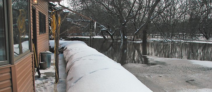 For the past three years, Richard Thomas used AquaDam to protect his home near Fargo, North Dakota.  |  Richard Thomas photo