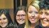University of Manitoba agriculture diploma students Jessi Good, left, Riana Voth and Jackie Dudgeon attended the Keystone Agricultural Producers convention with their school's director, Michele Rogalsky. | Ed White photo