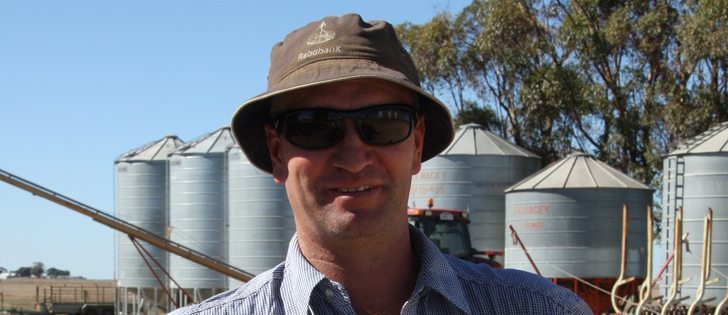 Andrew Weidemann, who farms near Rupanyup, Victoria, says the addition of bins on his farm eliminated storage and handling fees and gave him more control over marketing decisions.  |  Brian Cross photo