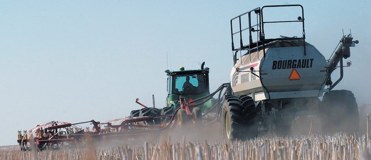 Wheat seeding is expected to progress more rapidly than usual because of good weather this spring. A whopping 21 percent of the U.S. spring wheat crop was seeded as of April 8, well ahead of the five-year average of five percent.  |  File photo