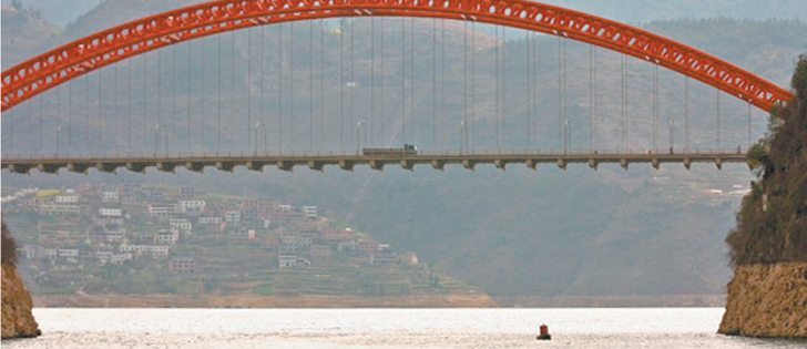 Numerous bridges, most built as a result of changing landscapes from the creation of the dam, dot the landscape along the Yangtze between Yichang and Chongqing. | Barb Glen photo