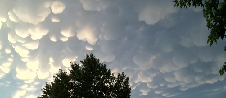 Mammatus clouds over Regina June 26 following some powerful thunderstorms that swept through southeastern Alberta and south and central Saskatchewan. | Photo courtesy Marlow Zacher