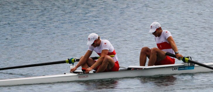 Western Canadian rowers David Calder and Scott Frandsen react to their sixth-place finish at the men's pair final during the London 2012 Olympic Games at Eton Dorney August 3 | Reuters/Mark Blinch photo