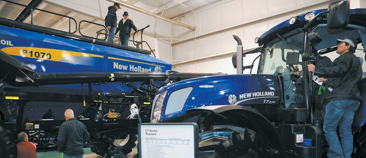  David Bertoia of Baldwinton, Sask., checks out a tractor. | William DeKay photo