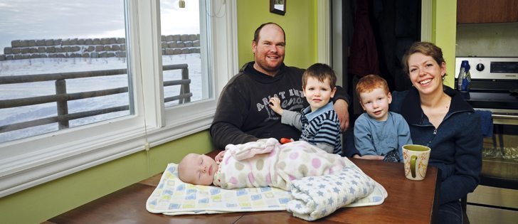 Ross and Tara Davidson of Ponteix, Sask., are kept busy with their ranch and young family. | William DeKay photo
