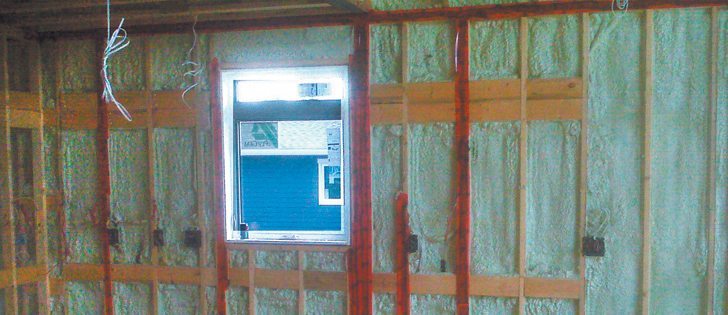 Spray foam is popular in residential construction for its speed of application.  |  Will Oddie photo