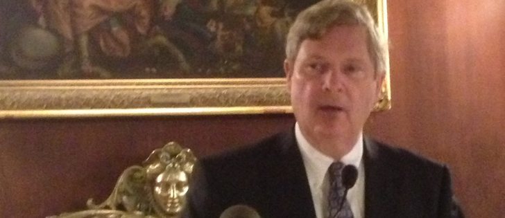 U.S. agriculture secretary Tom Vilsack
speaks to the North American Agricultural Journalists association Monday in Washington, DC. | Photo by   D'Arce McMillan