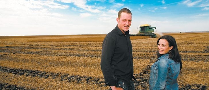 Colleen and Grant Dyck farm 14,000 acres near Niverville, Man. Colleen is now marketing Gorp, a preservative free energy bar.  |  Colleen Dyck photo