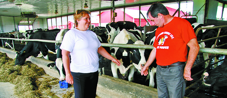 Linda and George Heinzle operate one of the largest dairy farms in eastern Ongtariko with 150 milking cows.