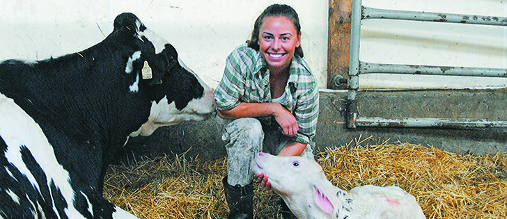 Savanagh Walker separates a birthing mother from the herd and befriends the new calf.  |  Shirley Collingridge photos 