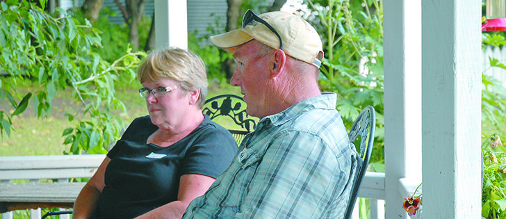 Joy and Wes Shackleton say the farming lifestyle creates strong family ties by allowing parents to work alongside their children.  |  Brian Cross photo
