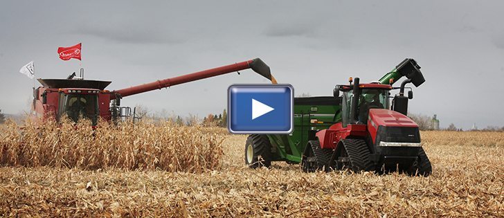 DuPont Pioneer and RisRock Ag held a corn harvest demonstration at North Battleford, Sask. on October 17, 2013. | Michael Raine photo