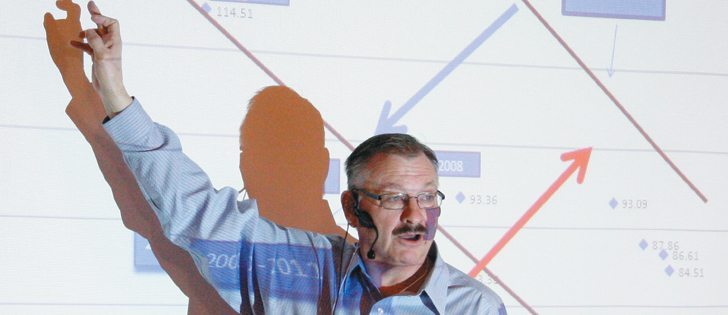 Bruce Ginn of BMI Services told hog producers that he expects prices to remain high in 2014.  |  File Photo
