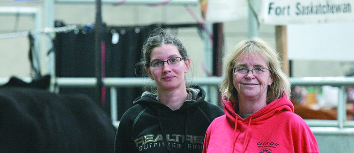Mathilda Milligan and her mother, Sharon Gabert of Fort Saskatchewan, Alta., have seen many changes over four decades of showing Angus cattle at Farmfair International.  | Mary MacArthur photos