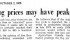 Issue date: October 2, 1975. Hog market analysts were speculating
whether hog prices had peaked at $85 per cwt. with the grim forecast
of a price drop of as much as $15 per cwt.