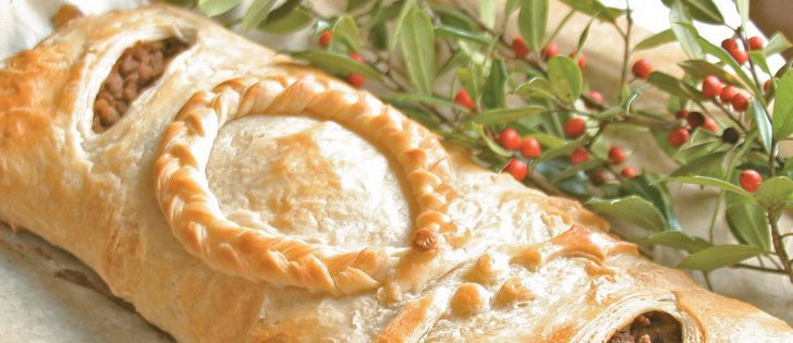 Log style tourtiere can be prepared a day in advance using a beef and pork combination or wild game.  |  Sarah Galvin photo