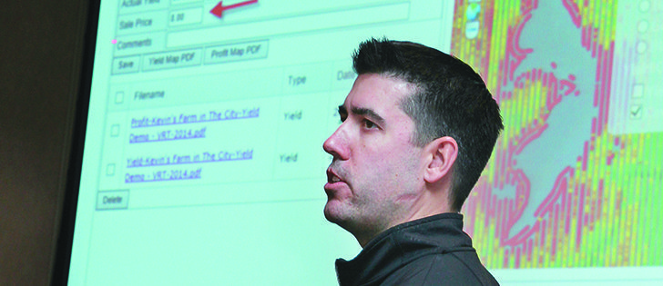 Agronomist Kevin Pattison told producers at the Farm Forum in Saskatoon that they can map more than yields and soil.  |  Michael Raine photo