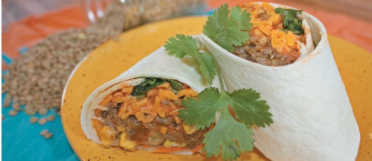 My kids love these burritos but they don’t know why. I do though. Lentils are flavour sponges and do a good job absorbing the flavours of the Southwest. | Dorothy Sandercock photo