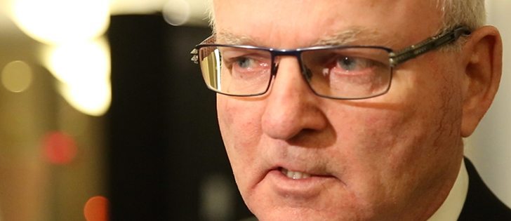 Lyle Stewart, Saskatchewan's Minister of Agriculture, during a scrum at the Saskatchewan Beef Industry Conference in Saskatoon on January 22, 2014. | Robin Booker photo. 