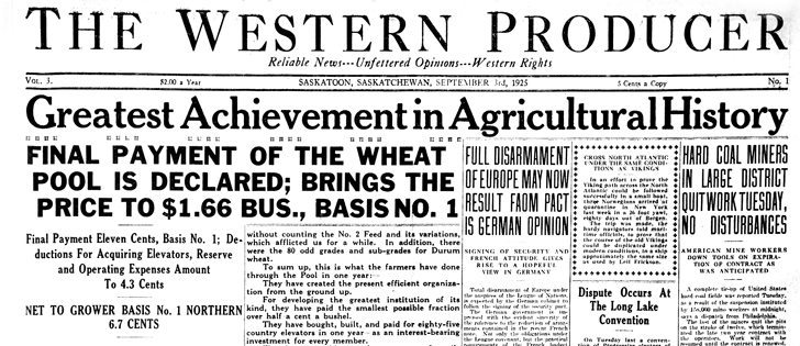Was wheat a more profitable crop 90 years ago?
