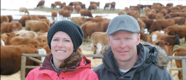 Dorelle and Tyler Fulton have home-based professional careers and contribute to the family cattle operation near Birtle, Man.  |  Ed White photo