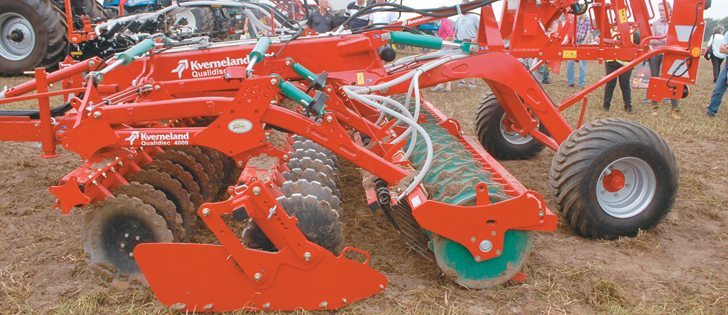 The Kverneland Qualidisc is designed to slice trash and provide shallow cultivation. |  Jeffrey Carter photo