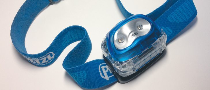 The Petzl head lamp is lightweight, water resistant and has high and low beam settings.  |  Kim Quintin photo