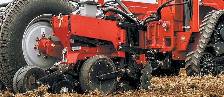 This planter has Precision Planting options and trash clearance equipment installed, but dealers can put a variety of different aftermarket and other OEM pieces onto the units.  |  CaseIH photo