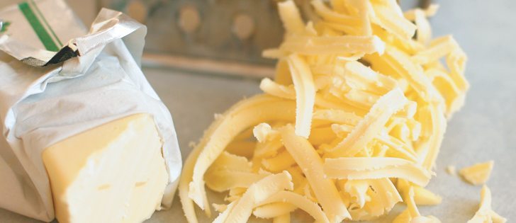 Grating hard butter softens it quickly.  |  Sarah Galvin photo